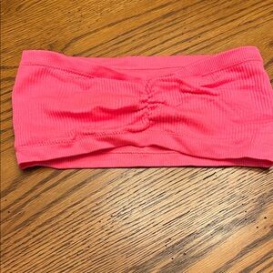 Aerie Bright Pink Ribbed Bandeau